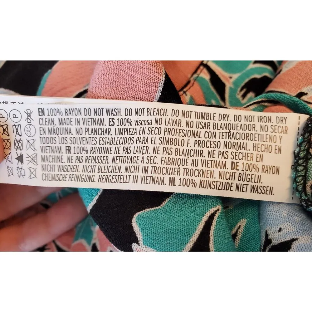 FOREVER 21 Women Multicolor Floral Spaghetti Strap Open Back Jumpsuit Size Large - Image 10