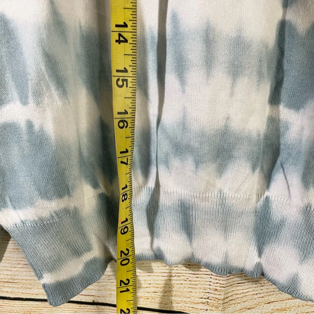tie dye lightweight hoodie sweatshirt women’s Size Small blue/white - Image 9