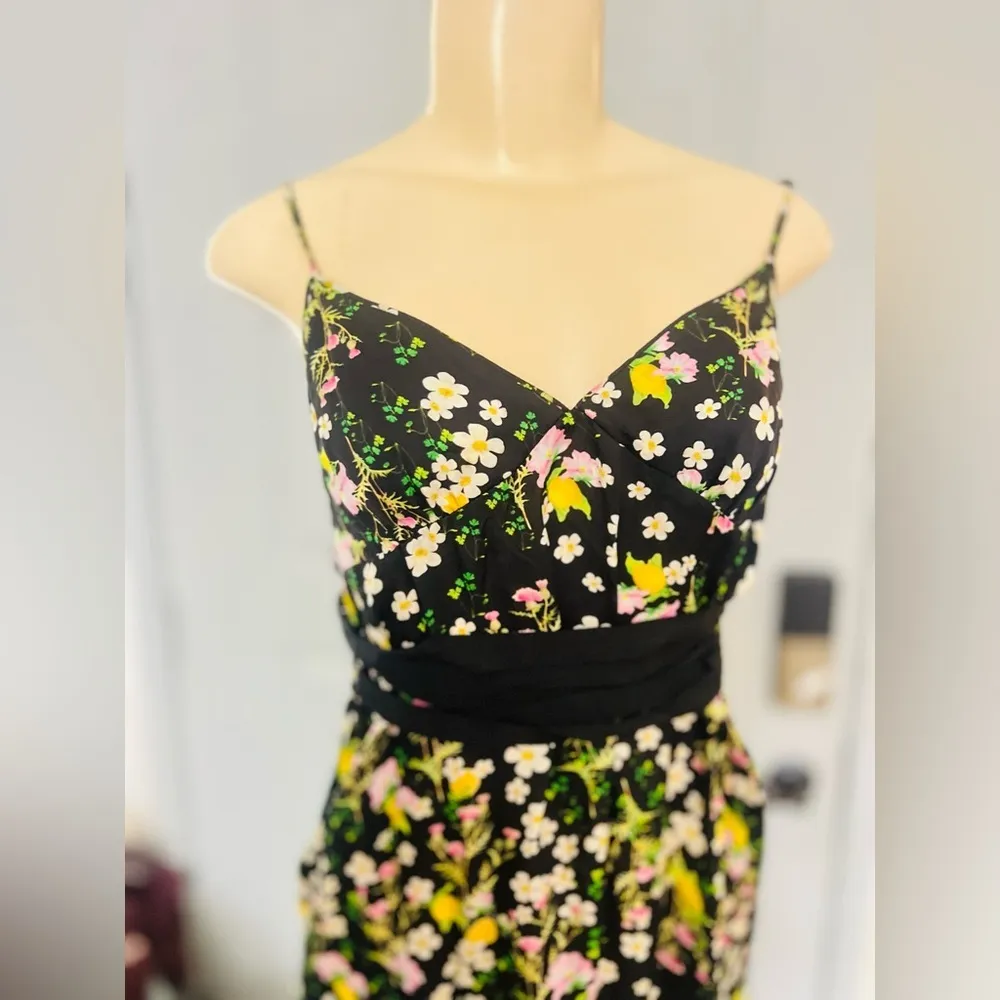 Cynthia Rowley Capri Dress -Black floral size 8 New - Image 8