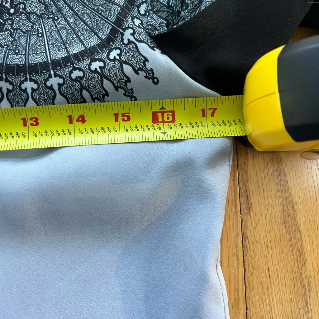 Clover Canyon Dress Small Long Sleeve Lace Top Mountain Print Shift Tunic Boho - Image 4