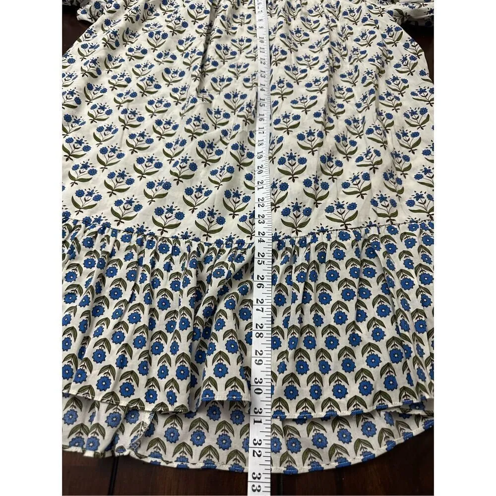 Misa Los Angeles Georgia Mini Dress Floral Print Cotton Rayon Ruffle Hem  Size: - Image 9