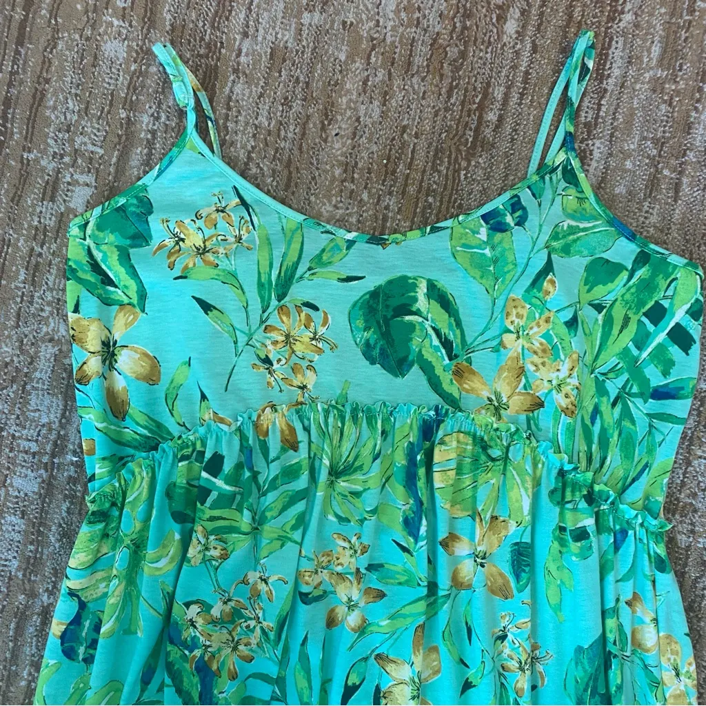 Emma & Michelle Spaghetti Strap Tiered Floral Dress XL - Image 3