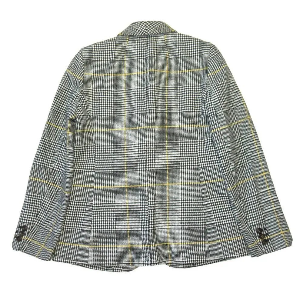 NWT J.Crew Parke Blazer in Black Yellow White Glen Plaid Wool Jacket 6 $248 - Image 7