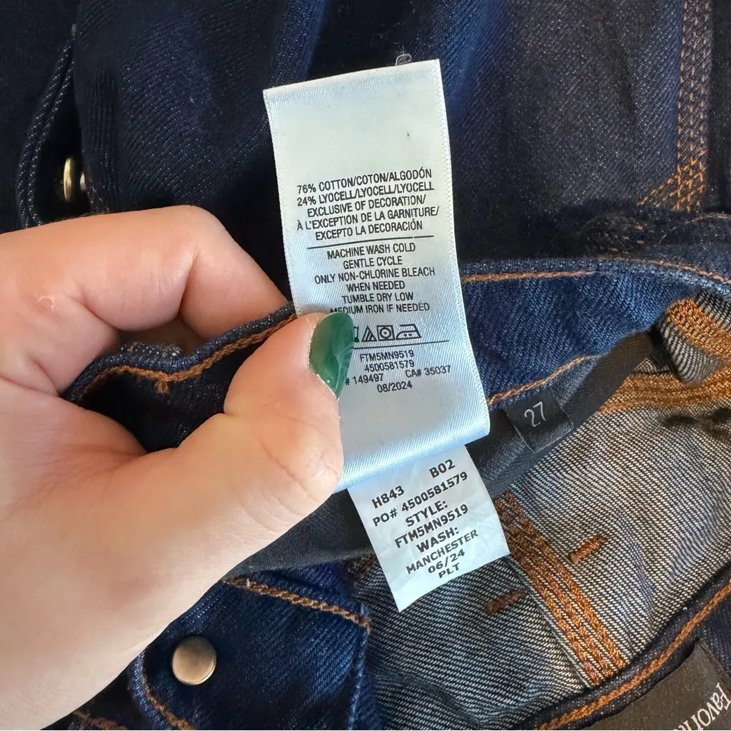 NEW Favorite Daughter THE OLYMPIA LOW RISE FLARE Jeans Manchester Blue Size 27 - Image 10