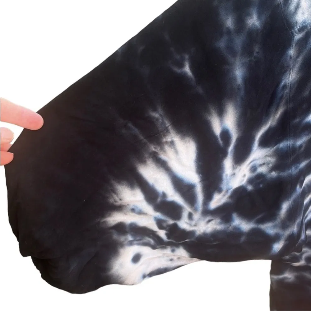 EUC Young Fabulous & Broke Carmen Tie Front Puff Sleeve Tie-Dye Top Oversized XS - Image 3