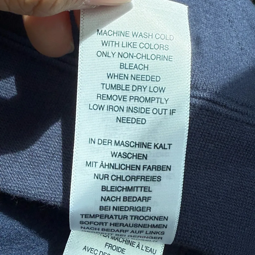 NWT True Religion Blue Fitted Long Sleeve Hoodie Size Medium - Image 12