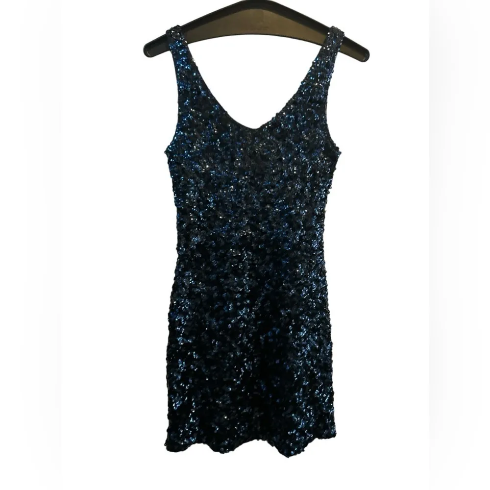 Tea And Rose Victoria Mini sequence Dress size M‎ Blue Size M - Image 4