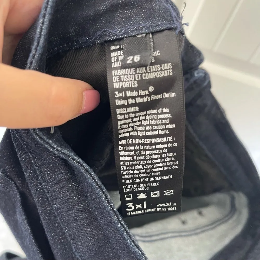 3x1‎ fly dark blue skinny jeans size 26 - Image 11
