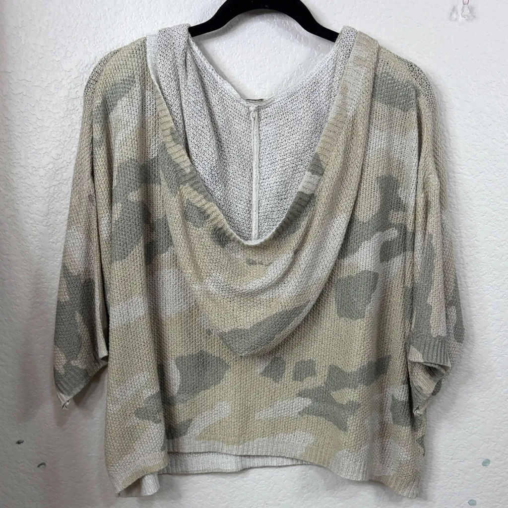 POL Oversized Camo Hoodie  Women's Camouflage Knit Top Popover Small - Large - Image 8
