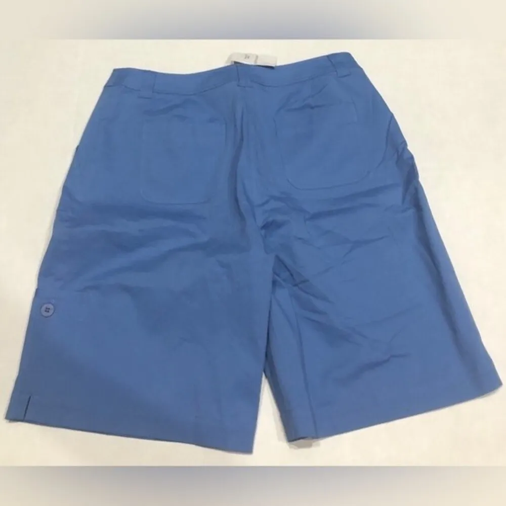 Appleseed’s Sz 12 Cornflower Blue Cargo Shorts Chino High Rise Stretch NEW NWOT - Image 2