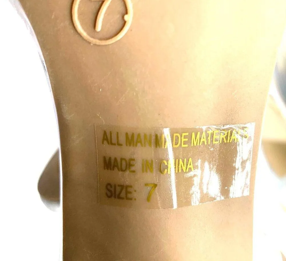 Wild Diva Silver Holographic Heeled Open Toe Sandals 7 Party Ankle Strap Buckle - Image 11