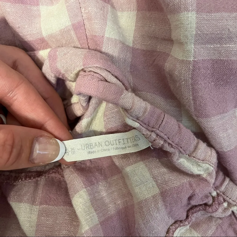 Urban Outfitters Purple & White Plaid Halter Dress - Image 5