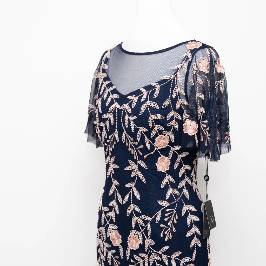 Adrianna Papell Beaded‎ Flutter Sleeve Dress - Image 8