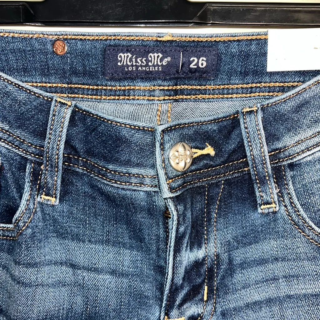 NWT MISS ME Double Fleur Wide Jeans SIZE 26 - Image 5