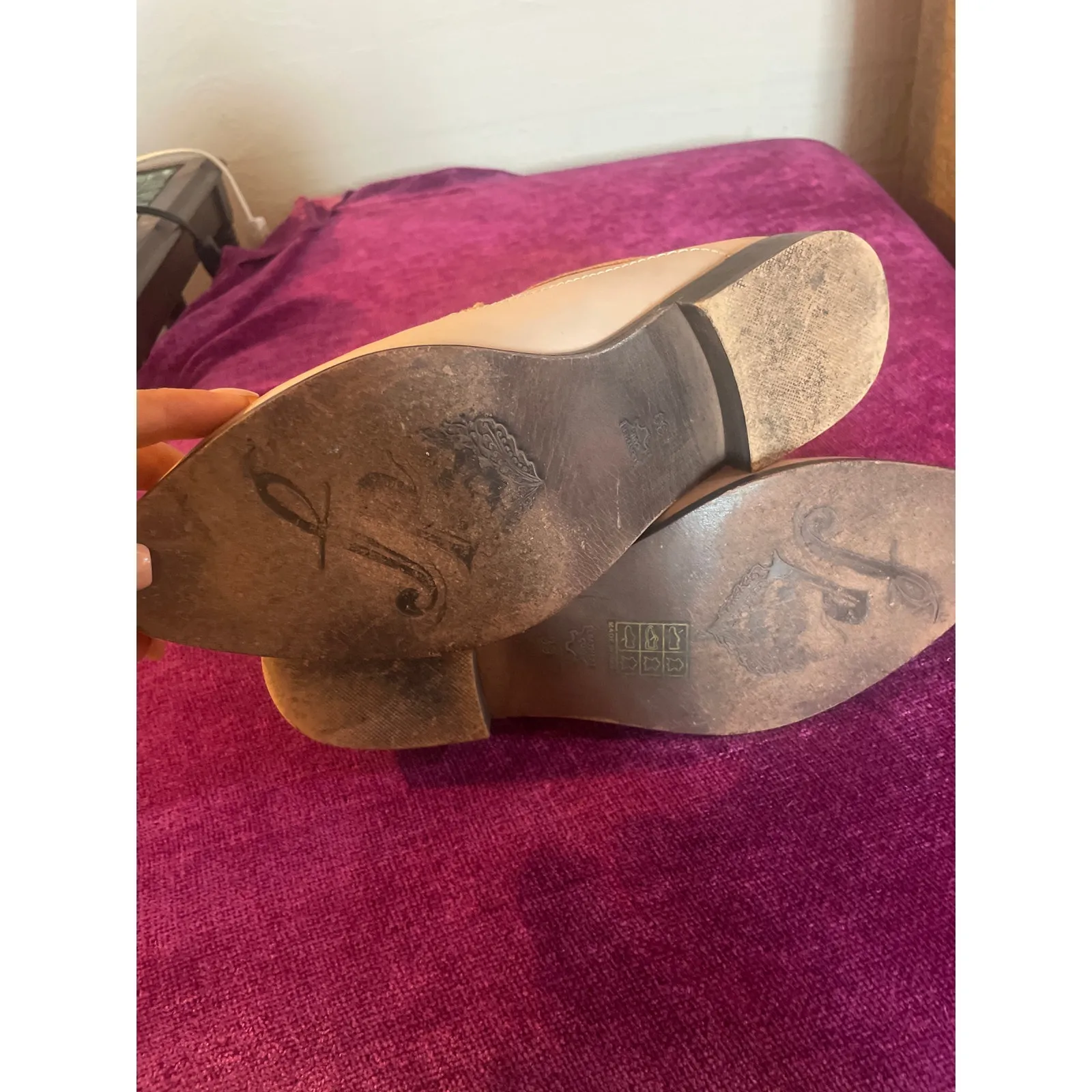 FREE PEOPLE Casey Loafer Shoes 70s DISCO COUNTRY CHIC Leather Flat Size 39 8.5 9 - Image 6