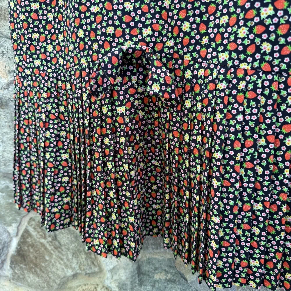 Batsheva Strawberry & Ditsy Floral Print Midi Skirt - Image 6