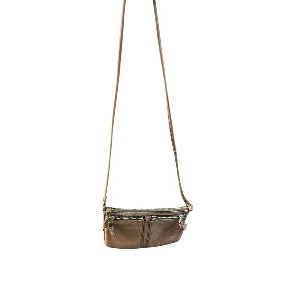 Fossil Erin Women's Brown Leather Crossbody Bag Adjustable Strap‎ needs cleaning - Image 3