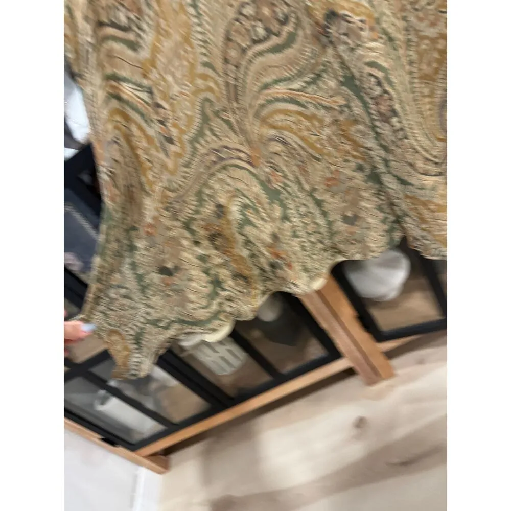 Vintage Ralph Lauren 3x 100% Silk flowy Gypsy Paisley Pull-on Skirt midi plus - Image 4