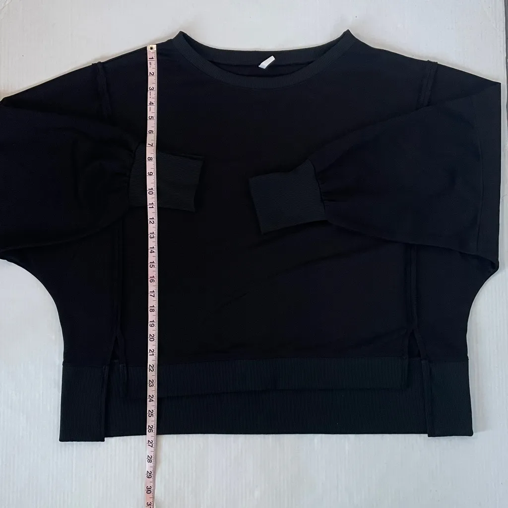 HALARA Round Neck Dropped Shoulder High Low Hem Relaxed Casual Sweatshirt Large - Image 12