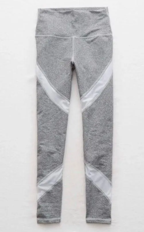 Grey Mesh Leggings - Image 2