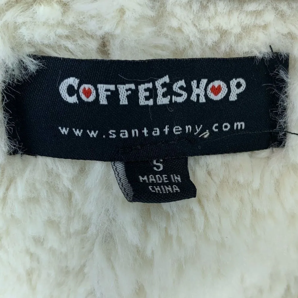 CoffeeShop faux suede cascaded sherpa lined jacket Tan - Image 6