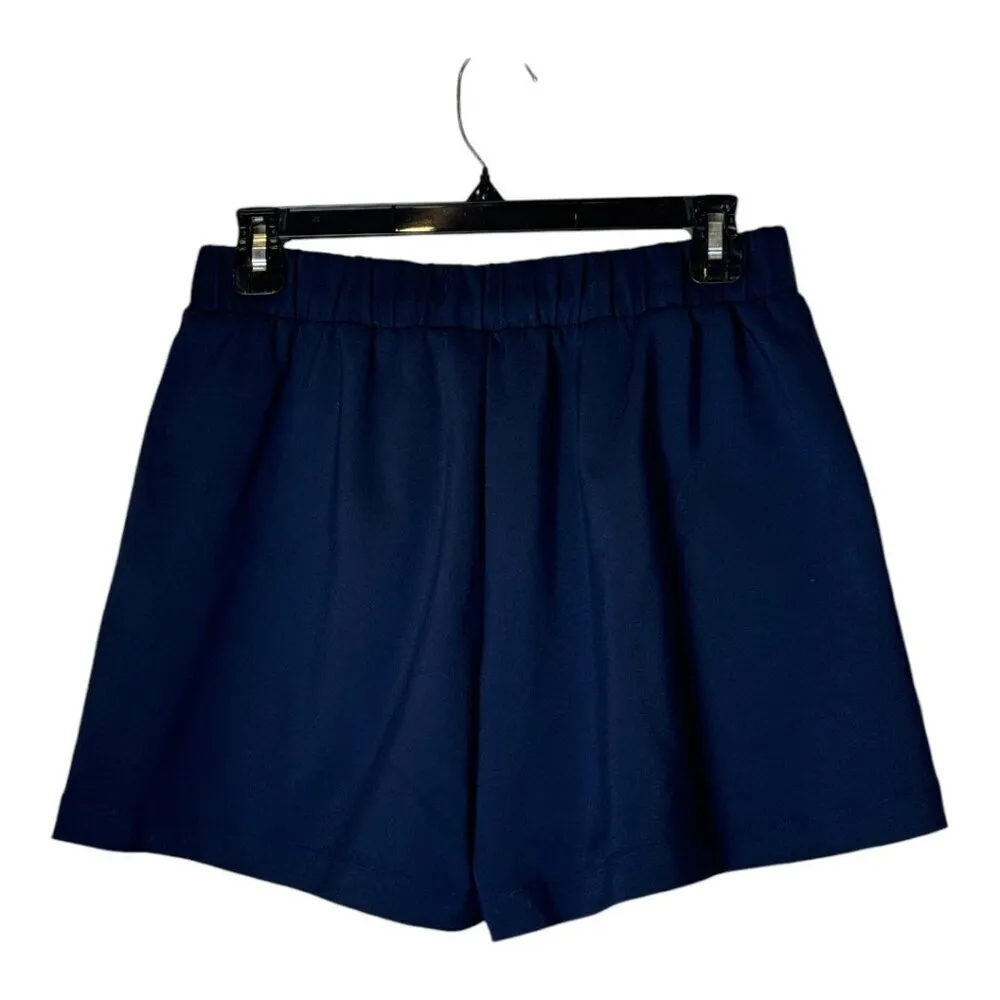 Good American Shorts Women Medium Blue Rinse High Rise Weekend Relaxed Poplin‎ - Image 3