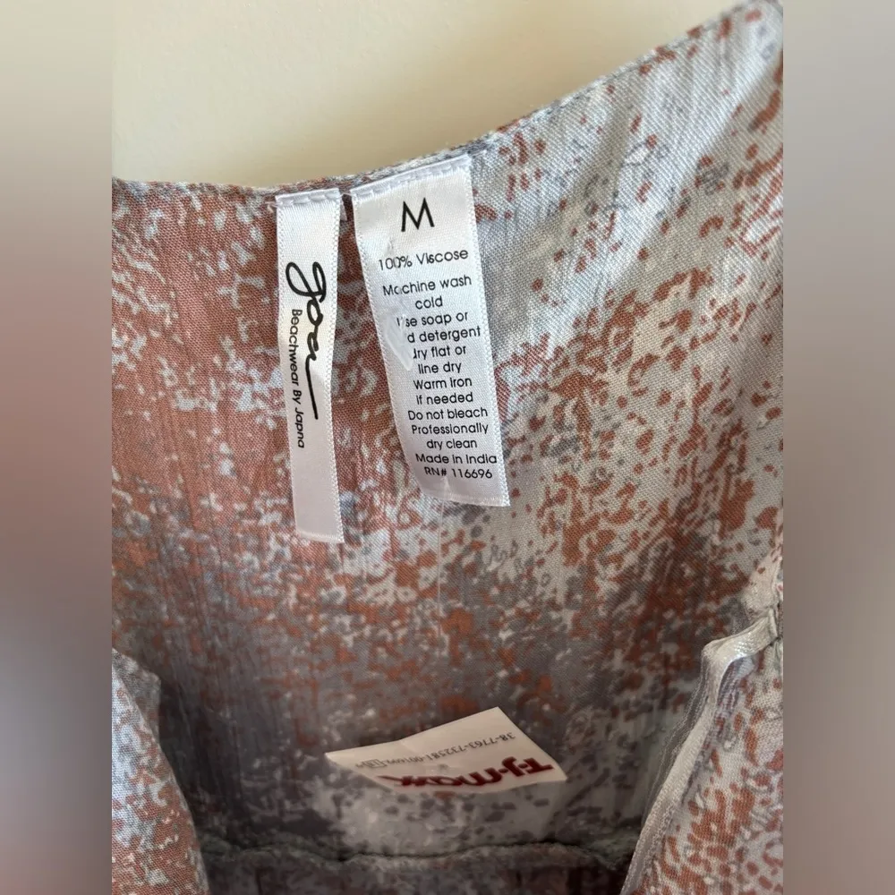 Goa Beachwear by Japan Dress with Side Slits Color Gray Multi Size M - Image 5