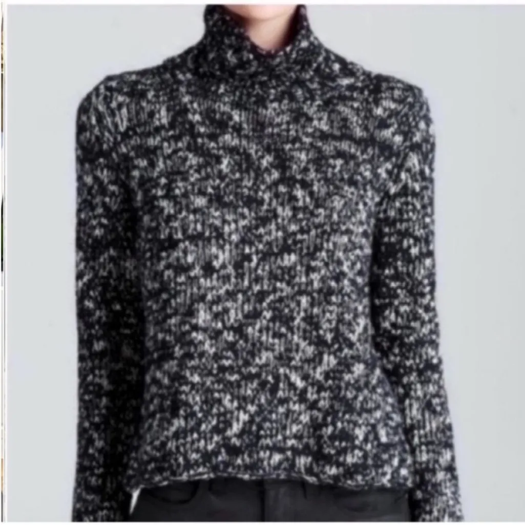 Eileen Fisher Black and White Turtleneck Sweater - Image 11