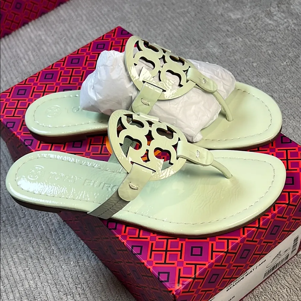 Tory Burch miller naplak leather clr meadow mist/400. size6 - Image 3