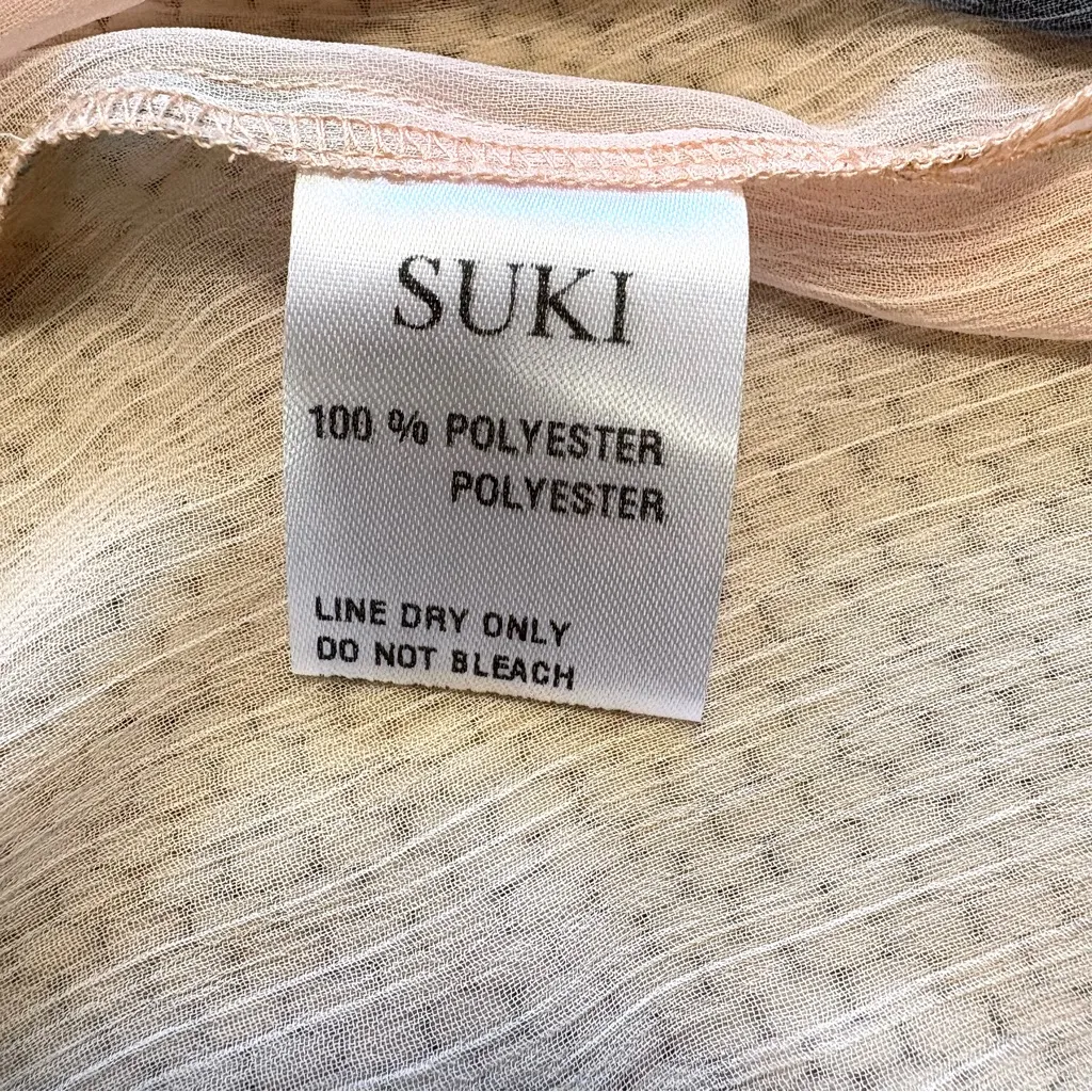 Suki So Goddess Sheer Tie Dye Gold Metallic Accent Kimono in Ocean One Size Blue - Image 15