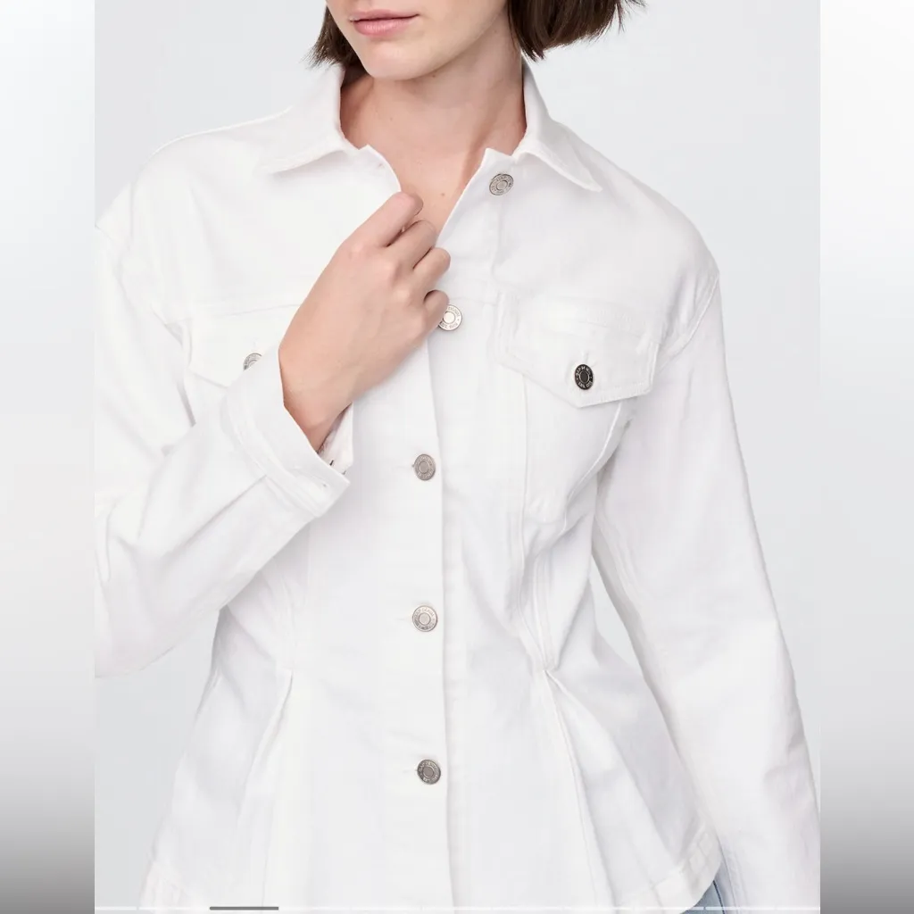 GAP White Jean Jacket Classic‎ Cropped Style Size SP - Image 11