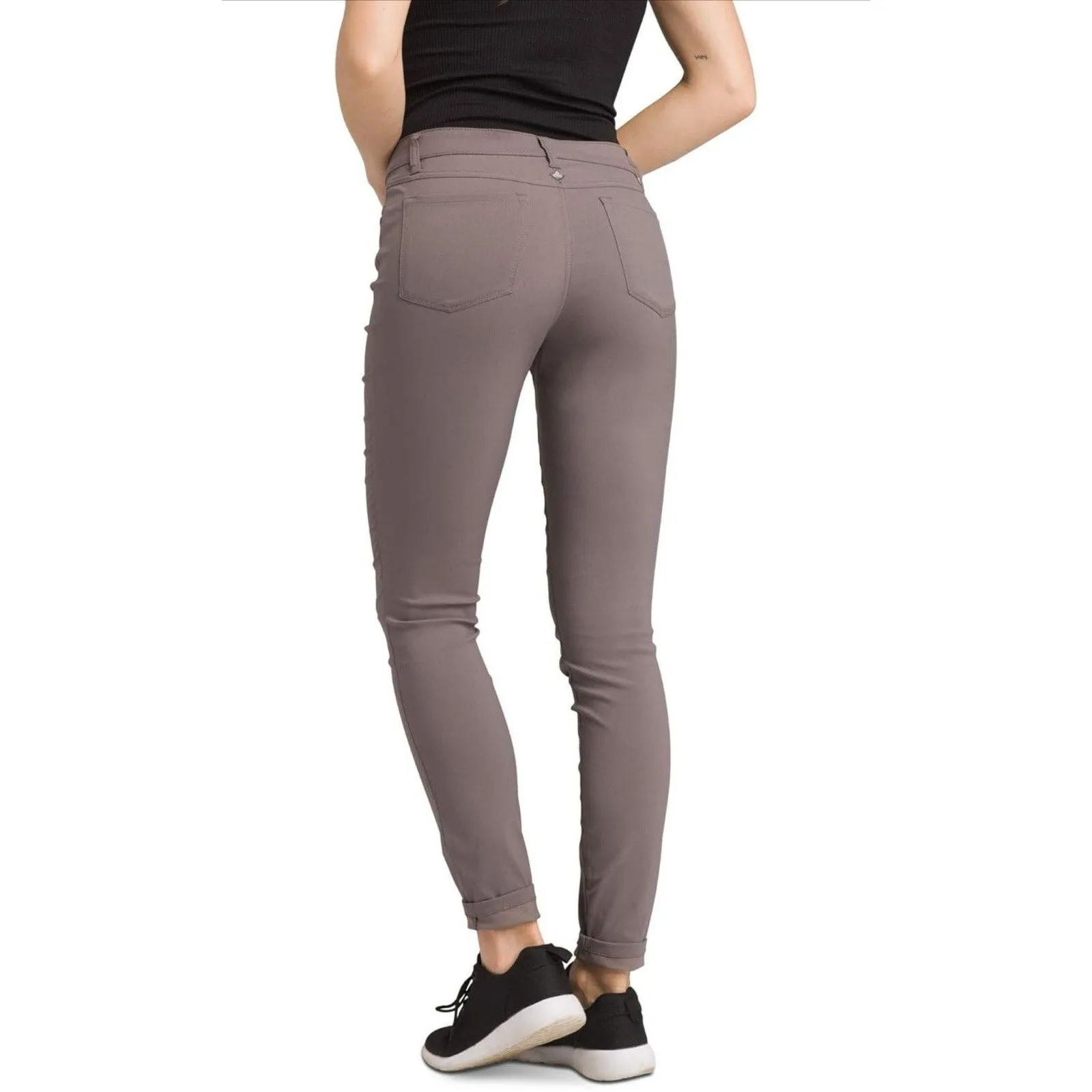 Prana Women's Briann Pant Size 4 In Moon Rock Skinny Mid Rise Outdoor Hiking Brown - Image 3