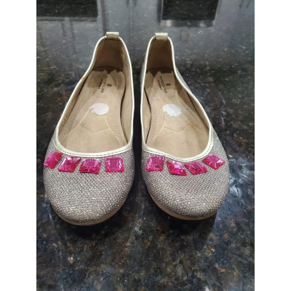 Bandolino Women's Gray Textile Upper Slip on Closed Toe Flats Shoes Size 8M - Image 11