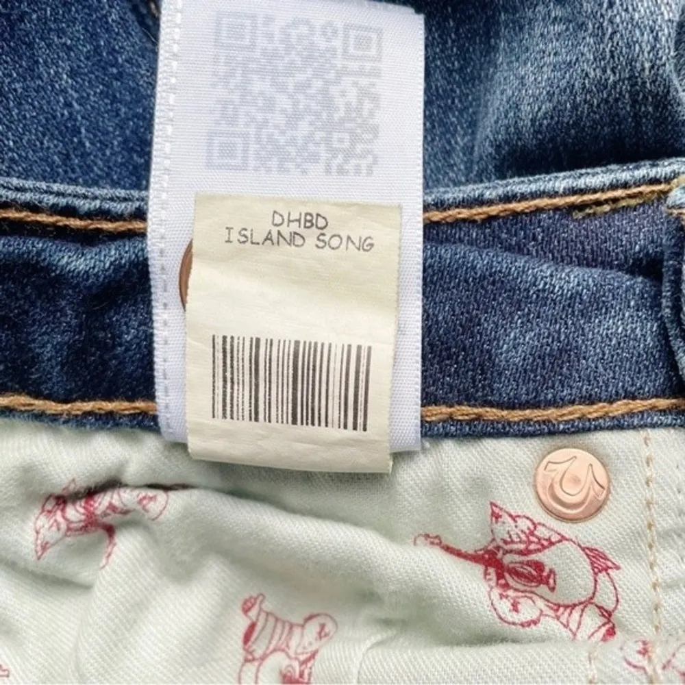 True Religion Slim Straight Back Flap Jeans Island Song Wash Women’s Size 26 - Image 13
