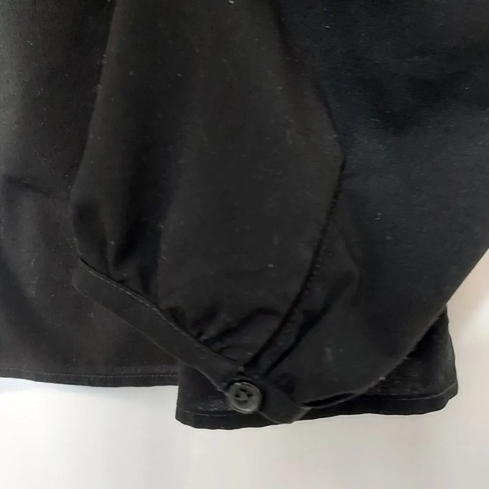 Banana Republic Black Lightweight V-Neck Long Peasant Sleeves Shirt Blouse Top - Image 7