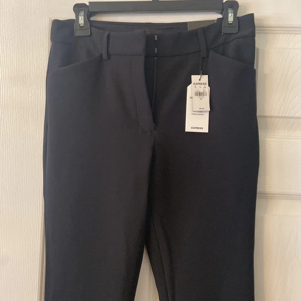 EXPRESS SLINNY HIGH ROSE SUPERSOFT TWILL PANTS SIZE 6R BRAND NEW COLOR BLACK - Image 2