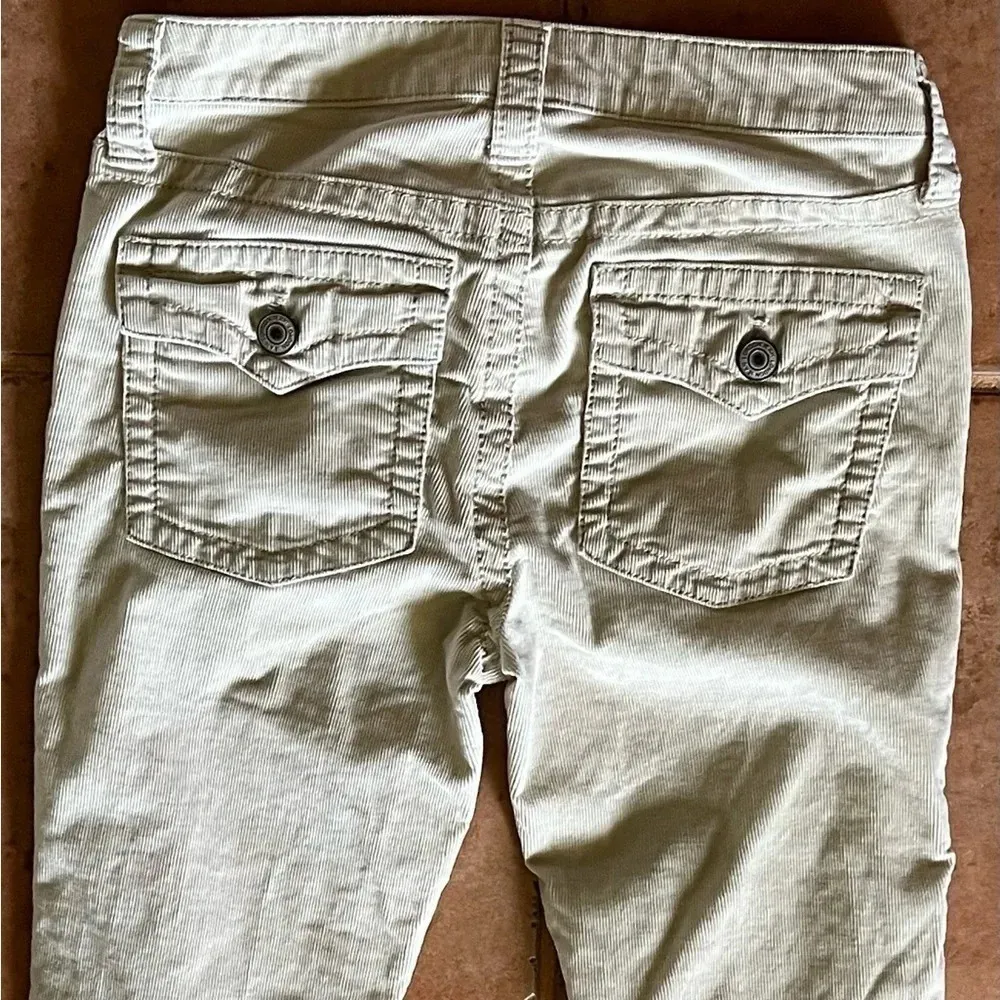 London Jean Ivory Corduroy Skinny Pants Women’s Size 4 Low Rise Y2K Retro Gorp White - Image 9