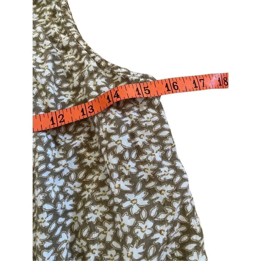 American Eagle Floral One Strap Tank Top Sexy Cold Shoulder - Image 8