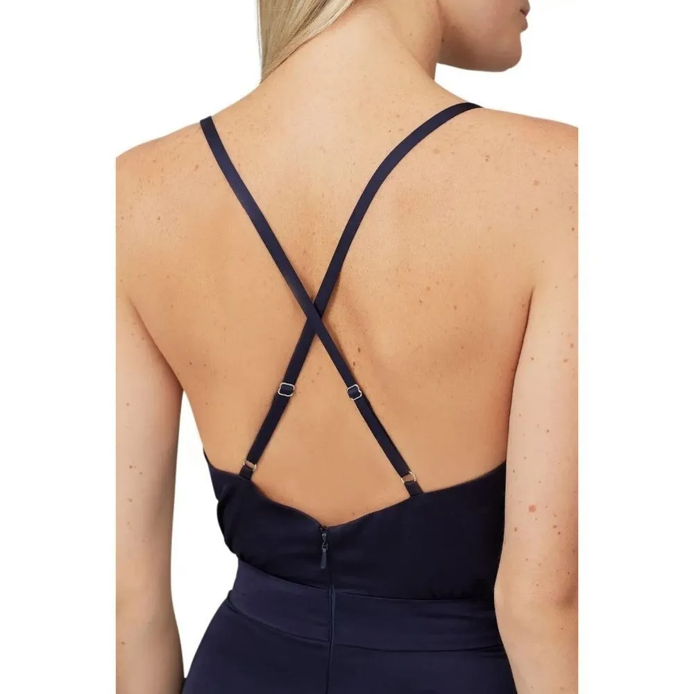 BHLDN Fame & Partners Isabella Jumpsuit Navy Women's Size 0 - Image 4