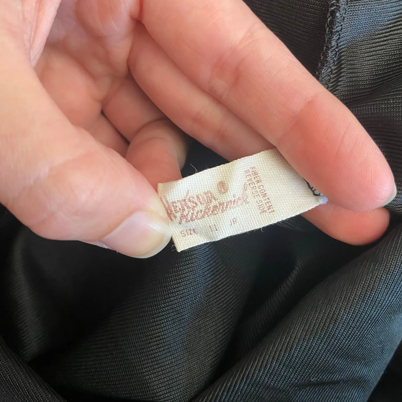 Henson Kickernick Black Vintage‎ Satin Lace Slip Dress Size 11 Boho, Indie - Image 2