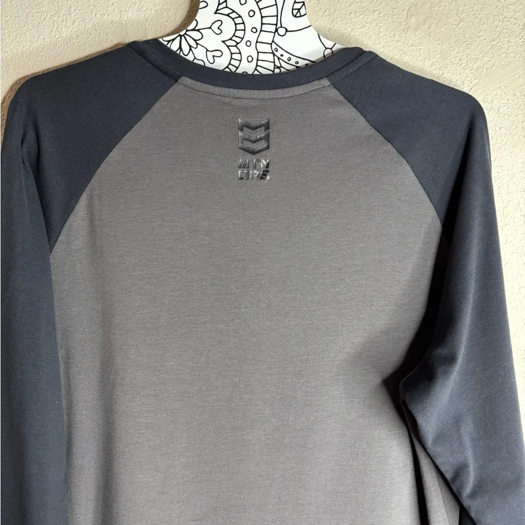 MNT OPS stretch henley charcoal/black size Extra large NWT Gray - Image 3