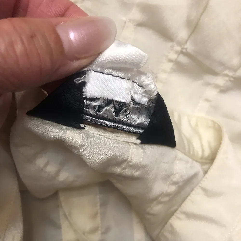 Vintage Candlelight Ivory High Neck Blouse from FML Sport Made in Hong Kong Size M - Image 11