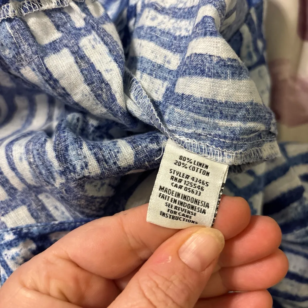 Habitat Blue and White Wide Leg Pants - Image 8