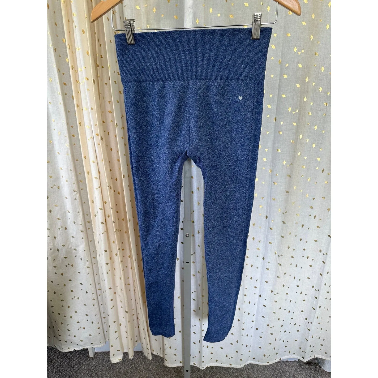 NWOT Love Fitness Essential Racerback Padded Sports Bra Seamless Leggings Set M Blue Size M - Image 6