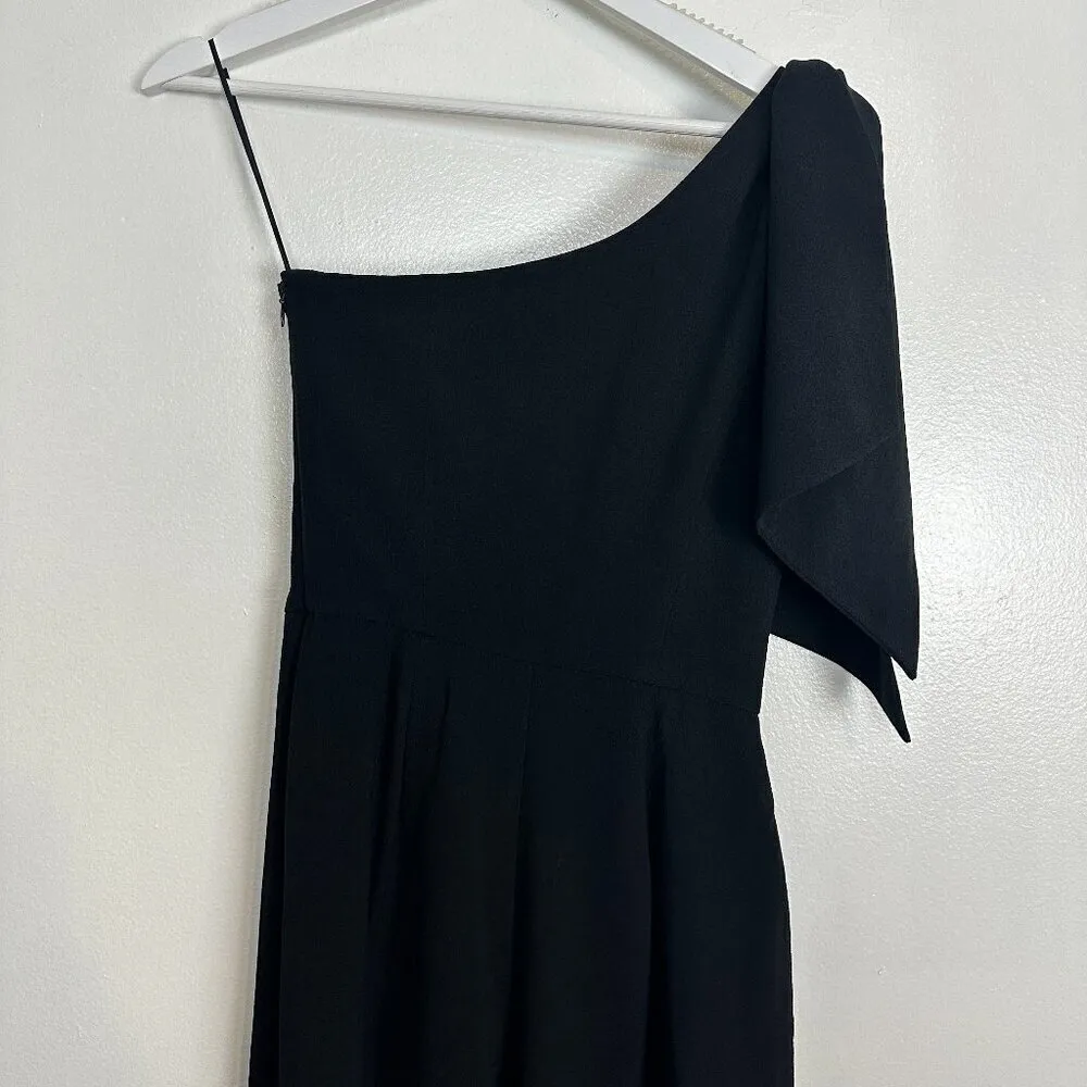 DRESS THE POPULATION Tiffany One-Shoulder Jumpsuit in Black Size X-Small - Image 10