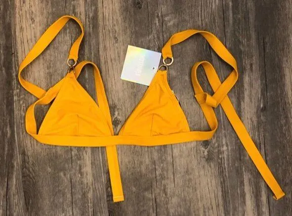 Bright Yellow Bikini Top - Image 3