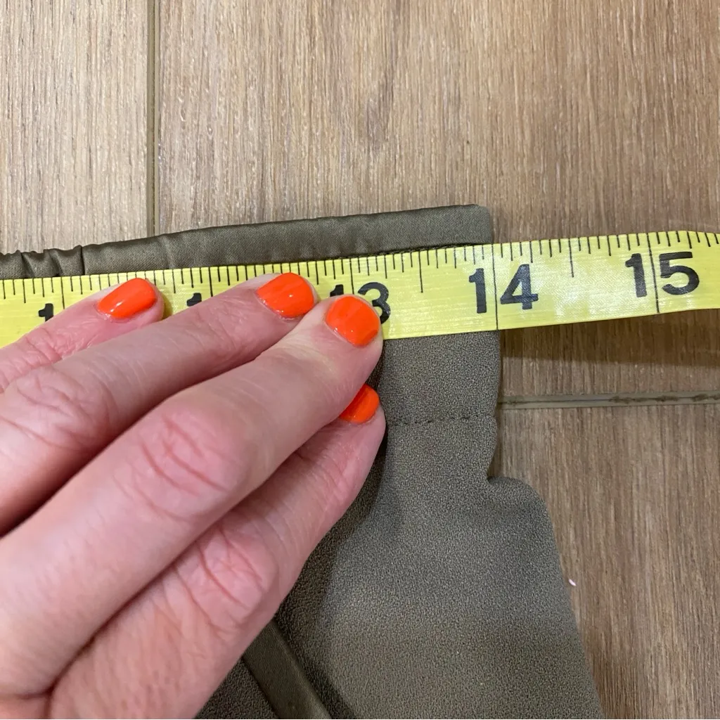 🌟LAFAYETTE 148🌟 NEW YORK PULL ON ELASTIC WAIST TROUSER GREEN SZ P OR XS - Image 6