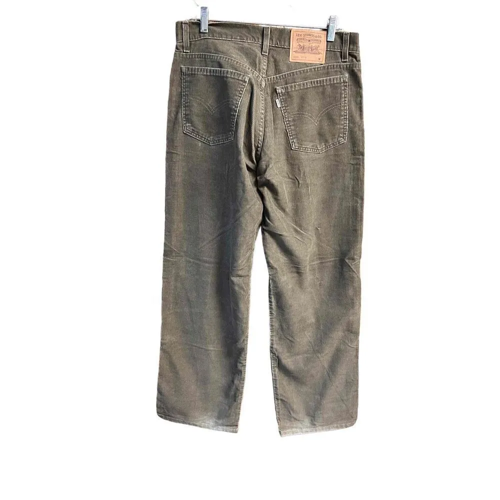 Levi Wide Leg corduroy pants Sz 11 Olive Green Brown - Image 2