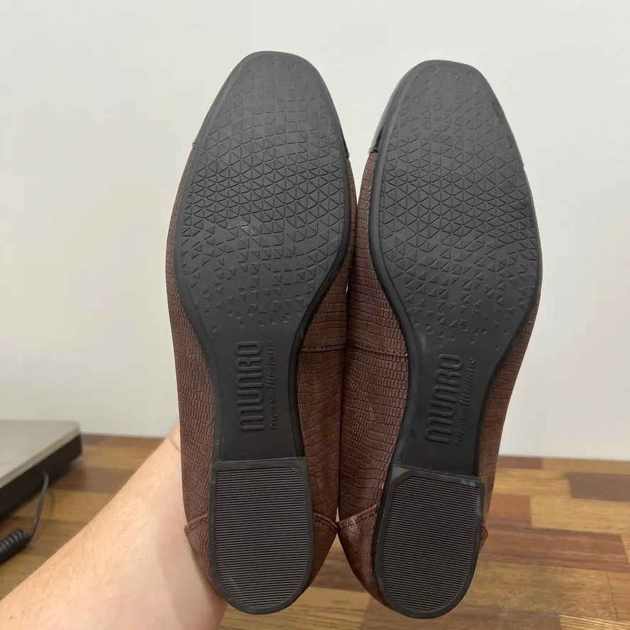 Munro Womens Ballet Danielle‎ Flats 8.5 Brown Slip On Comfort Knit Cap Toe - Image 10