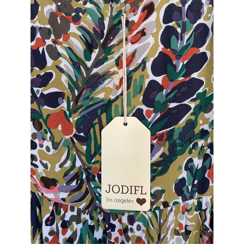 Jodifl Multicolour Floral Sleeveless Tiered Top - Image 2